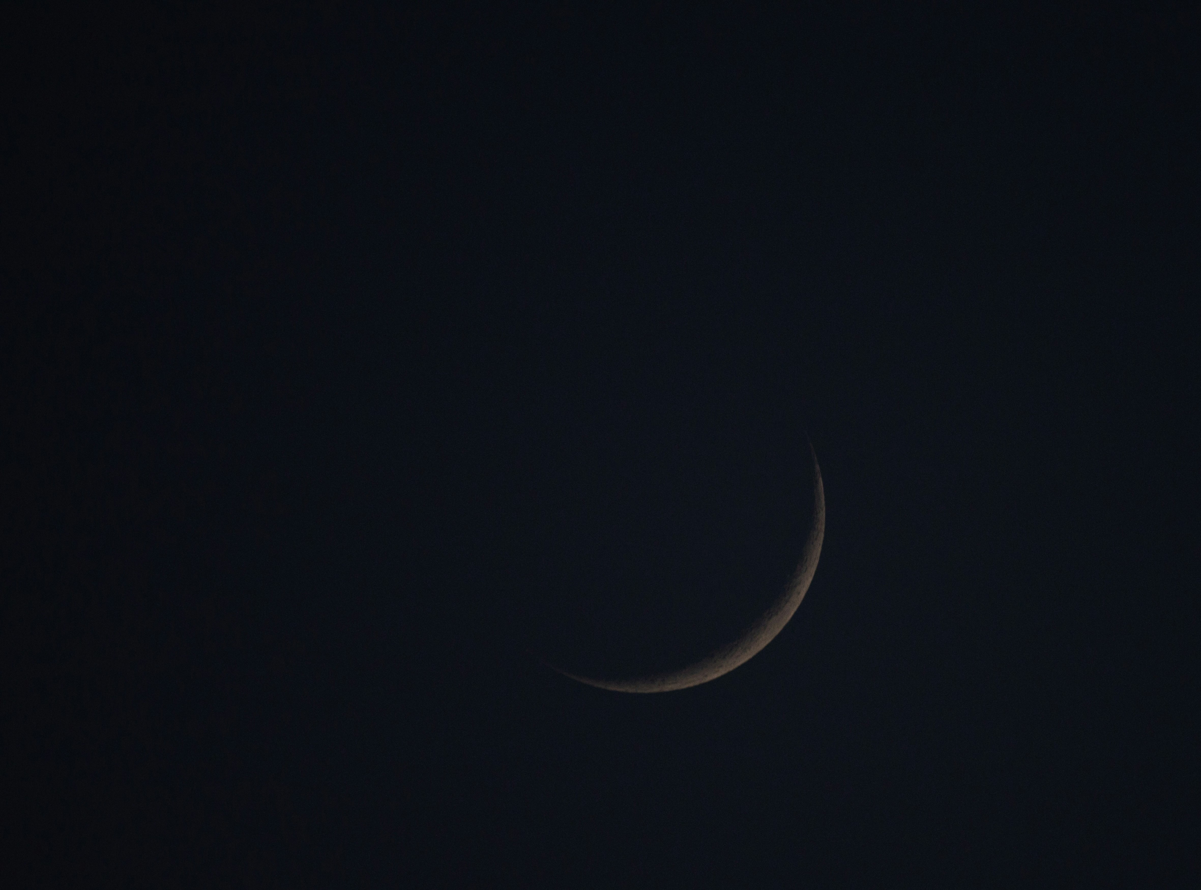 black and white crescent moon